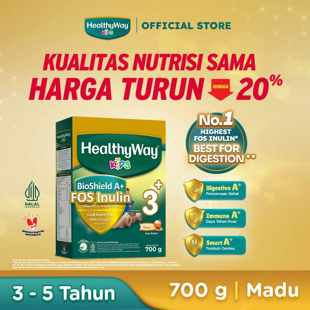 HEALTHYWAY KIDS 3+ MADU/700GR (Exp : 08.2027)