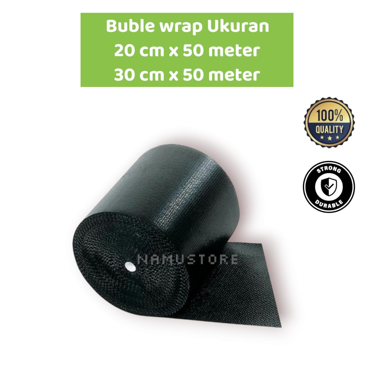 MURAHHH!!!BUBLE WRAP 30CM X 50M/ 20CM X 50M /25CM X 50M HITAM BENING