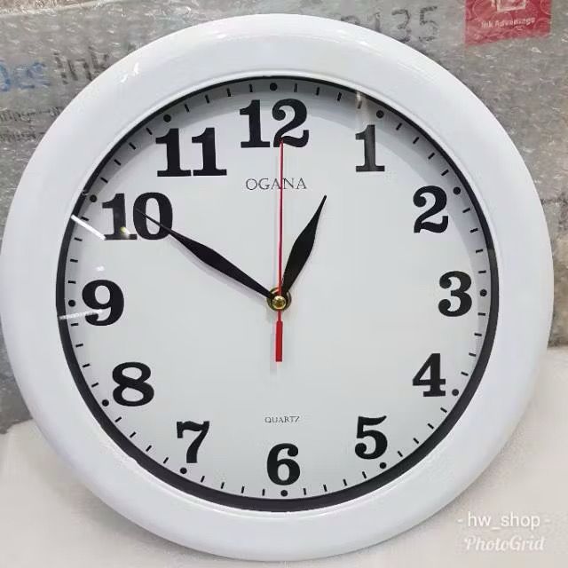 Jam Dinding Putih Polos diameter 30 cm