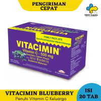 Vitacimin C Family Pack Rasa Blueberry 1 Box 20 Tablet Vitamin C 500 mg