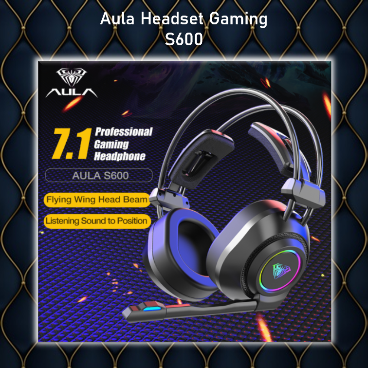 Headset Gaming AULA S-600 USB Virtual 7.1 Surround Sound - 4D Powerful