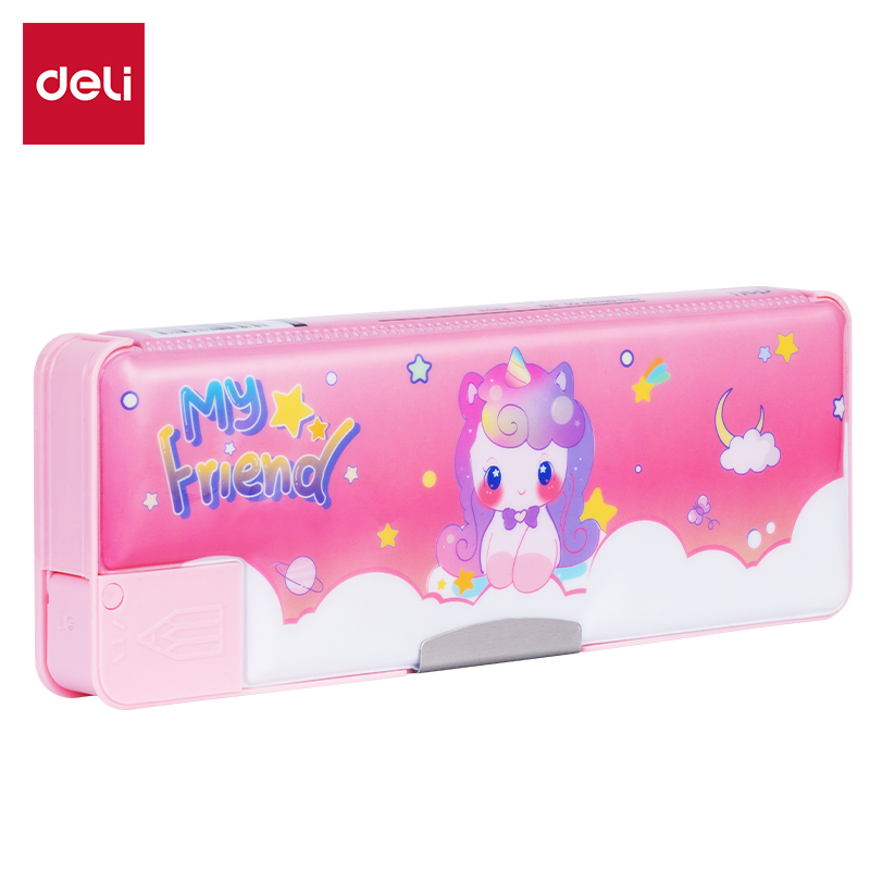 Deli Pencil Case/ Kotak Pensil Lucu/ Kotak Pensil 2 Sisi EH110