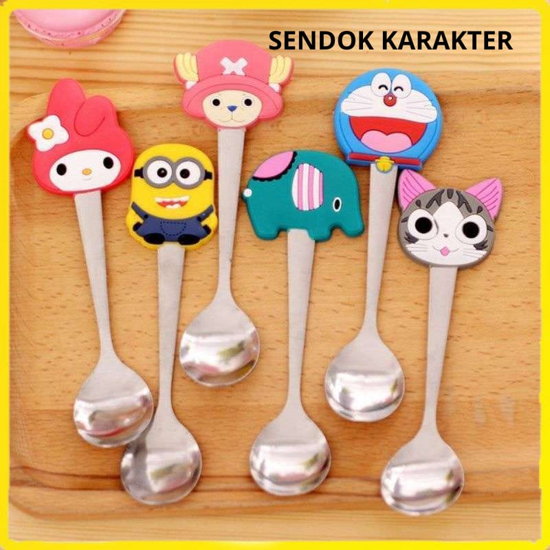 1 PCS Sendok Makan Anak Karakter Kartun Unik