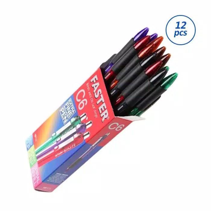Pulpen Faster Cetek C6 1Pack Isi 12PCS