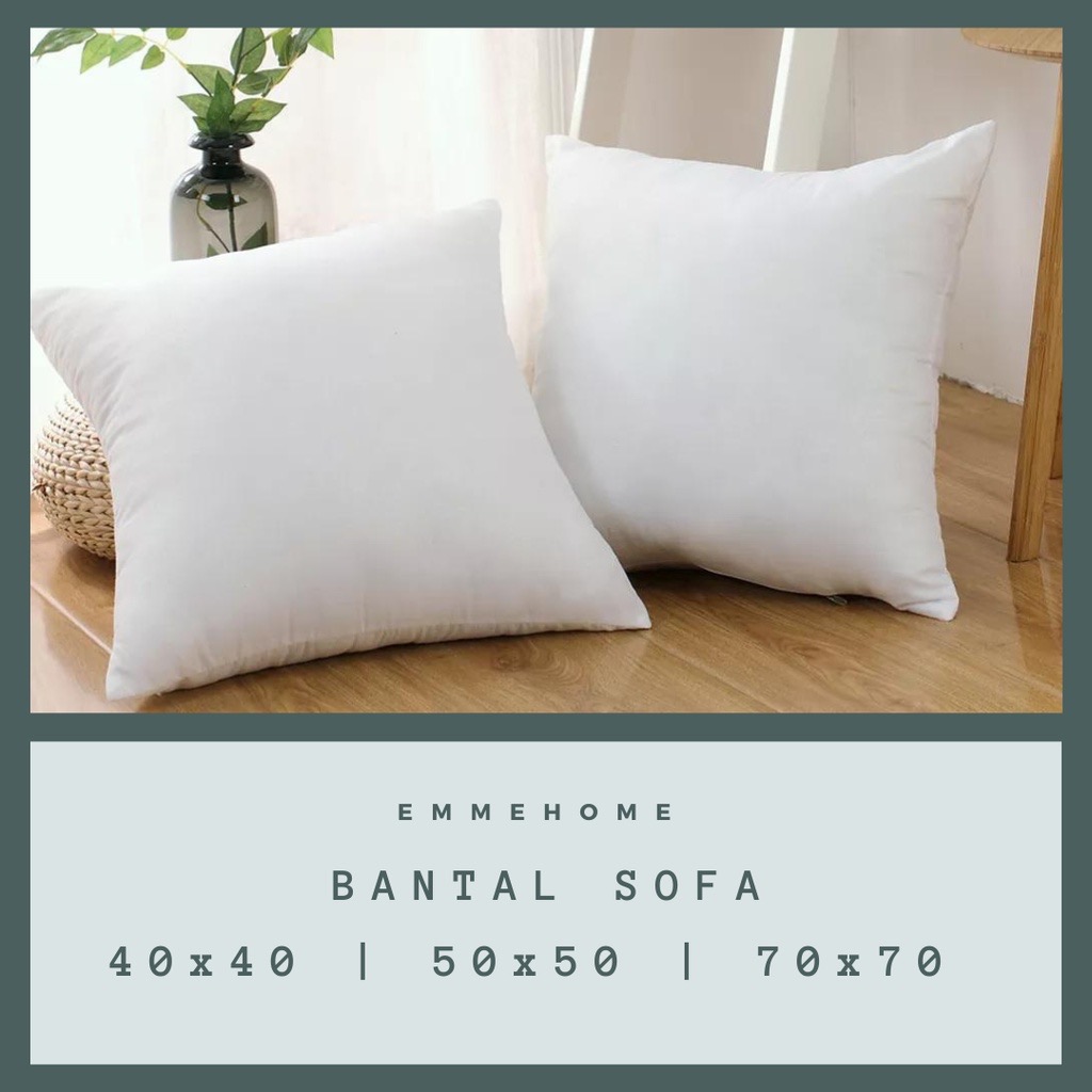 EMMEHOME - Bantal Sofa 40x40 / 50x50 Premium Anti Kempes Bahan Silicon Dakron Lembut