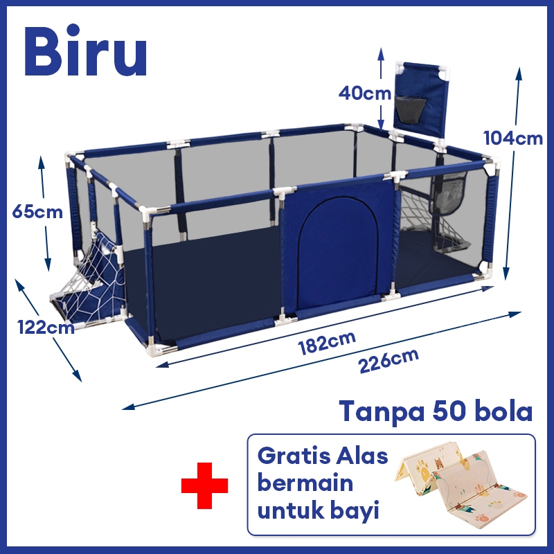 180cm*120cm*60cm Pagar Bayi Mainan Baby Bayi Playpen Pagar Bayi Pengaman Ibu Bayi Mainan Basket Play Fence Pagar Bayi