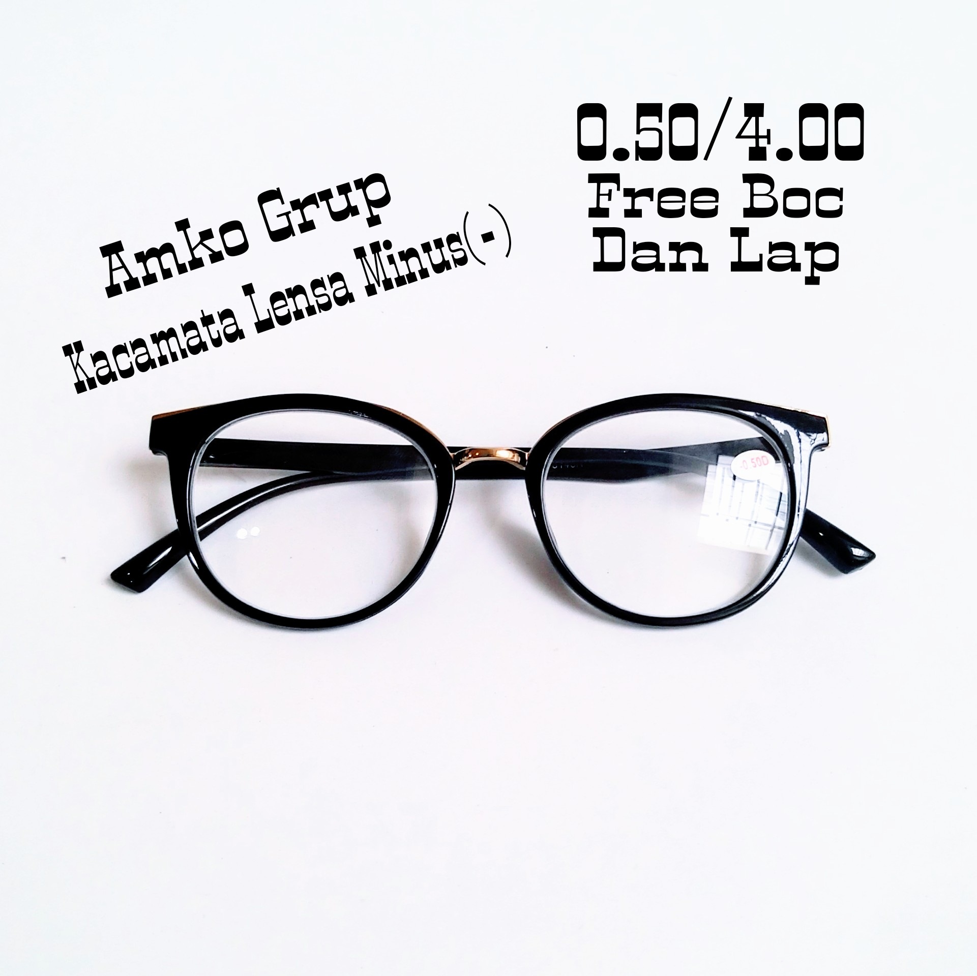 Kacamata Minus Oval List Besi Terbaru Optik Style Korean 0.50-4.00 Free Box Dan Lap Pembersih kacamata minus oval list besi optik style korean 0.50-4.00 free box lap pembersih
