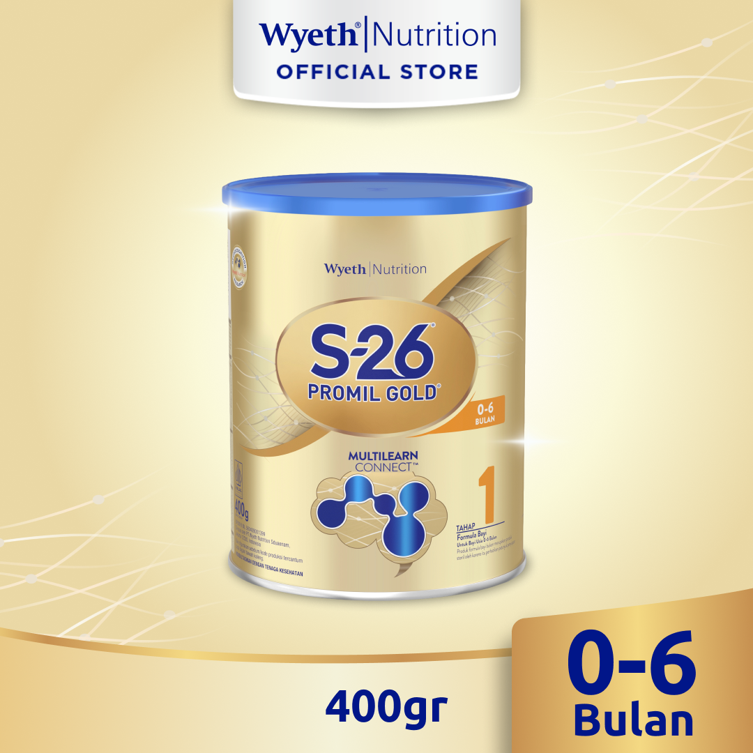 S-26 Promil GOLD Tahap 1 Susu Formula Anak Usia 0-6 Bulan Kaleng 400gr