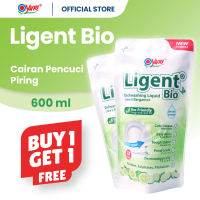 [BUY1 GET 1] Ligent Bio Sabun Cuci Piring Lime 600 Ml