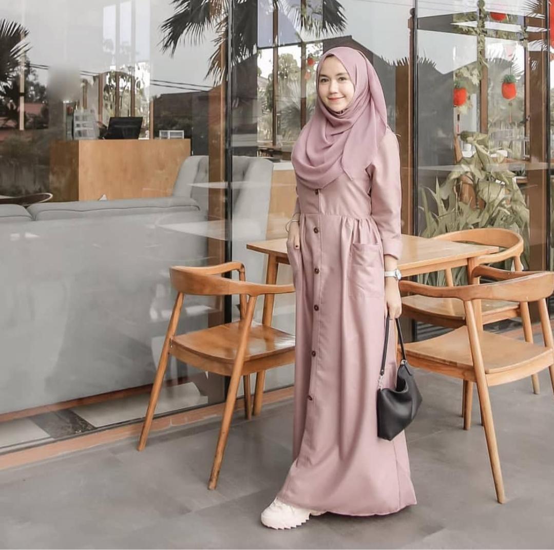 Baju Muslim Modern Gamis RERE MAXI DRESS Moscrepe Terusan Wanita Paling Laris Dan Trendy Baju Panjang Polos Muslim Dress Pesta Terbaru Maxi Muslimah Termurah Pakaian Modis Simple Casual Terbaru 2019