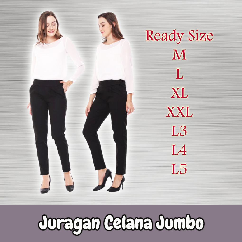 PROMO Celana kerja kantor wanita jumbo pinggang karet melar kekinian terbaru 2020 celana wanita celana bahan wanita panjang promo celana kerja kantor wanita jumbo pinggang karet melar kekinian 2020 celana wanita celana bahan wanita panjang
