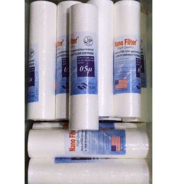 Filter air nano 10 inch Sedimen Spun isi - 5 pcs Filter Air