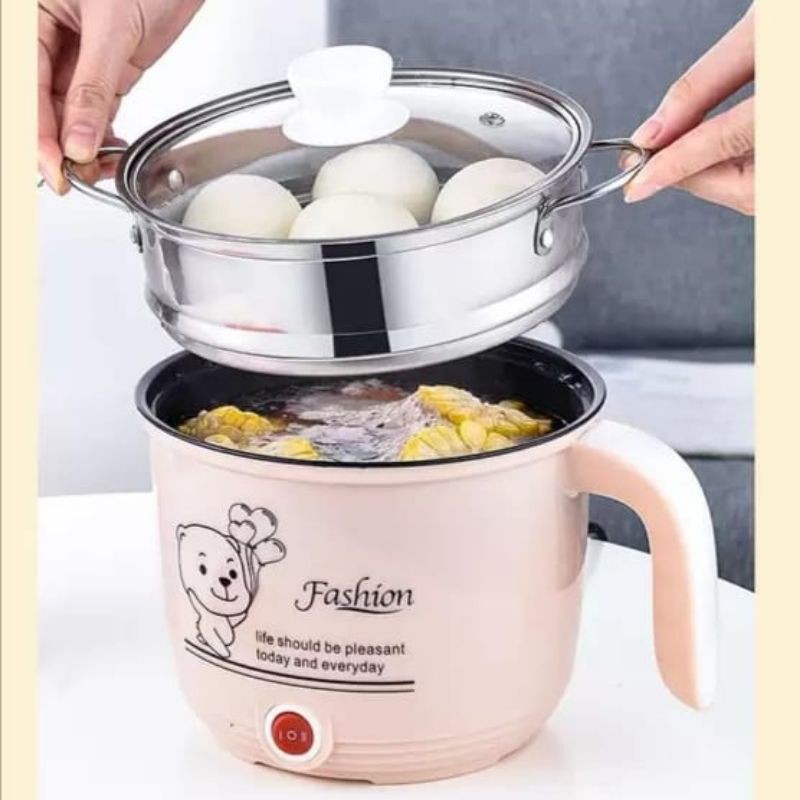 PANCI LISTRIK LAPISAN KERAMIK ( ELECTRIC FRY PAN MULTIFUNGSI ) MODEL BULAT