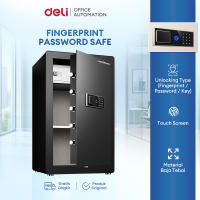 Deli Brankas Besi Digital / Fingerprint Digital Safebox / Alarm Safebox 48x42x80 Triple Unlocking Type Brankas Sidik Jari LED Display VS4593