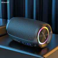 ZEALOT Speaker Bluetooth Full Super Bass Portable HIFI RGB Warna Warni Waterproof 3600mAh Tahan Lama