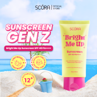 SCORA Bright Me Up Sunscreen 40 gr Sunblock Mencerahkan Melindungi UV Menyerap Cepat Glowing Sepanjang Hari