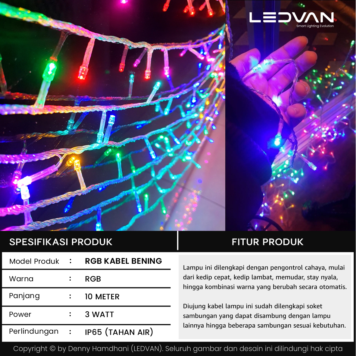 Lampu Hias LED Twinkle Tumblr Bintang RGB Waterproof - Lampu dekorasi pesta perayaan 17 agustus lampu natal ramadhan ulang tahun baru hias kamar tidur taman pohon gapura kelap kelip disco indoor outdoor - LEDVAN