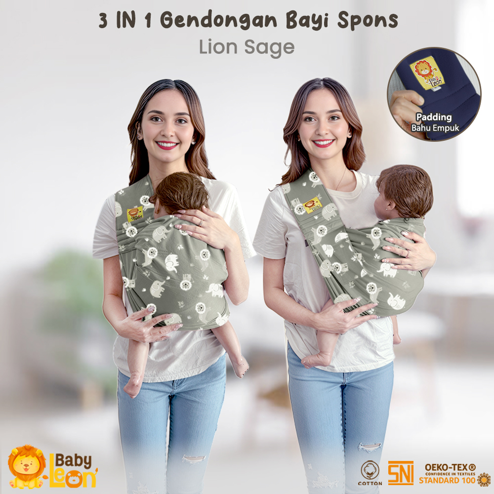 BABYLEON Gendongan Bayi 0-3Th Gendongan Bayi Samping GEOS Spons BY-44-05 Gendongan Terbaru 2023 Gendongan Kaos Multifungsi Gendongan Bayi Sling Baby Carrier Hipseat