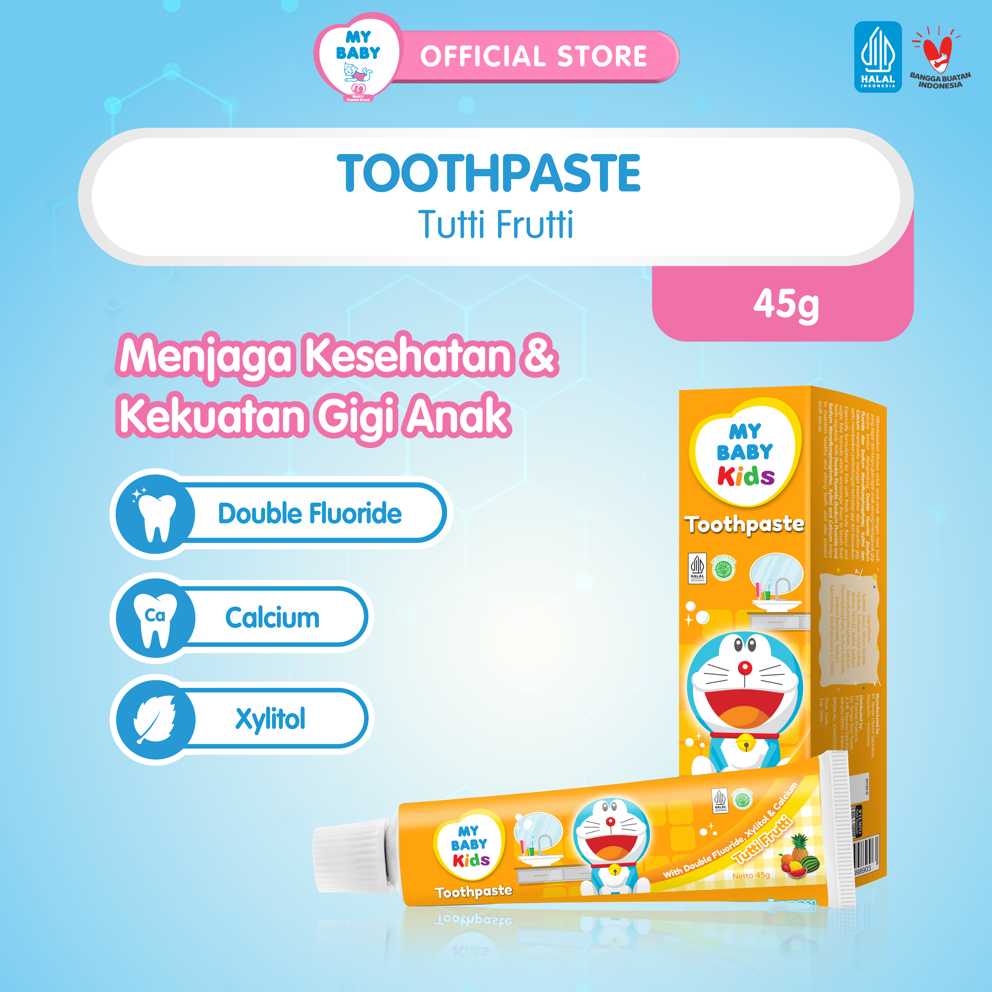MY BABY Kids Toothpaste Tutti Frutti 45 g - Exp: 08.2027