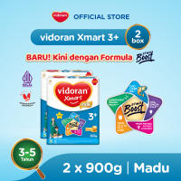 vidoran Xmart 3+ Madu 900gr Susu Formula Pertumbuhan Anak 3-5 Tahun - 2 box (Exp : 07.2027)