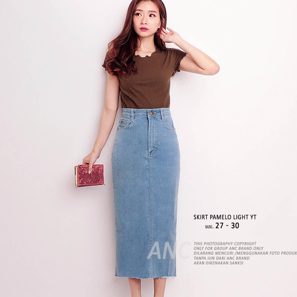 (SALE JUDUL) Ready 2 Model - Skirt Pamela Kombinasi (UK.27-34) - Rok Jeans Maxi Dress Gamis - ANCIEN STORE (sale judul) ready 2 model – skirt pamela kombinasi (uk.27-34) – rok jeans maxi dress gamis – ancien store