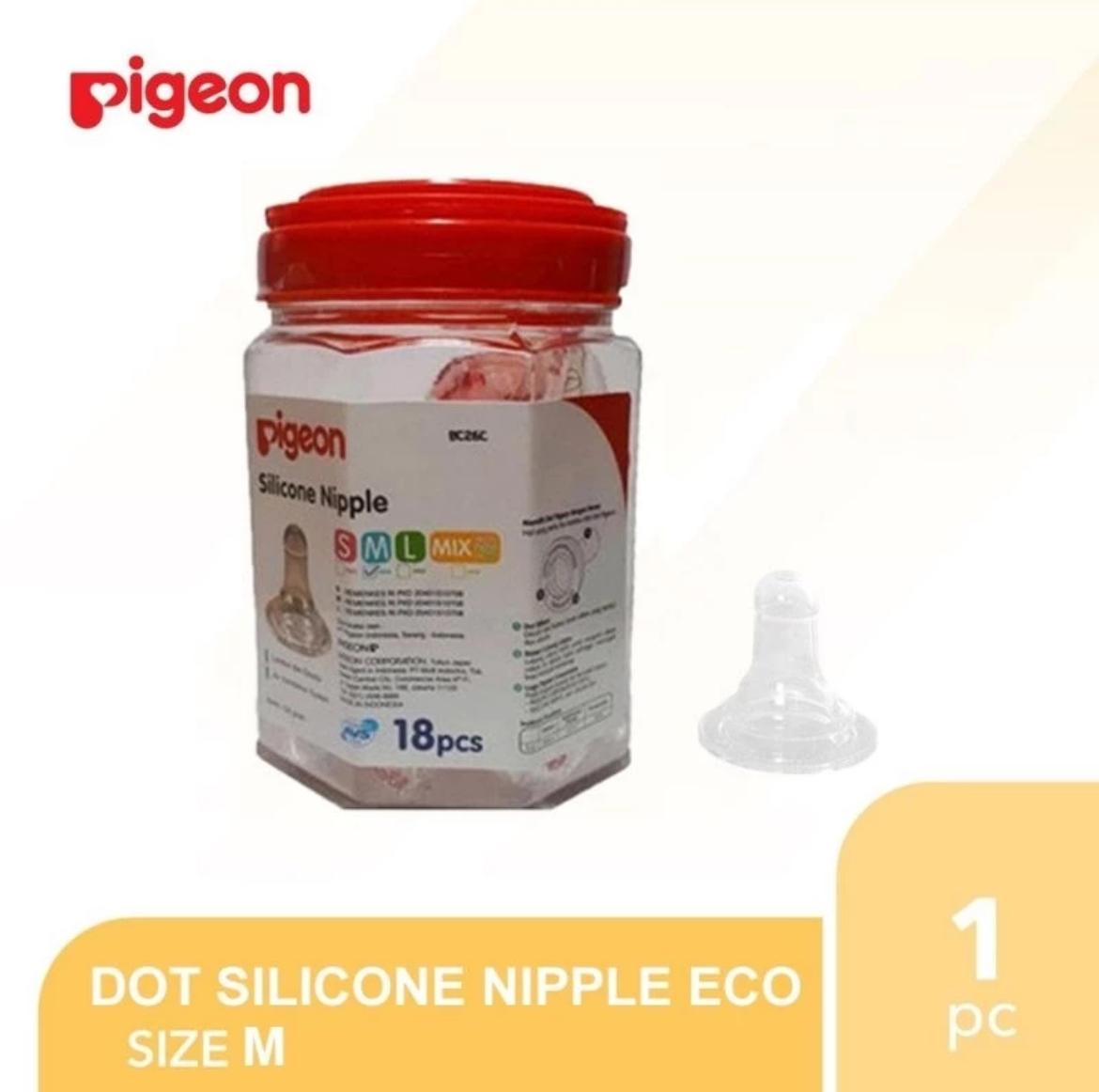 Pigeon Silicone Nipple ECO Size S/M/L - Dot Bayi Pigeon Harga Satuan