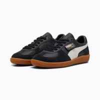 Sepatu palermo Leather Black Feather Gray Gum