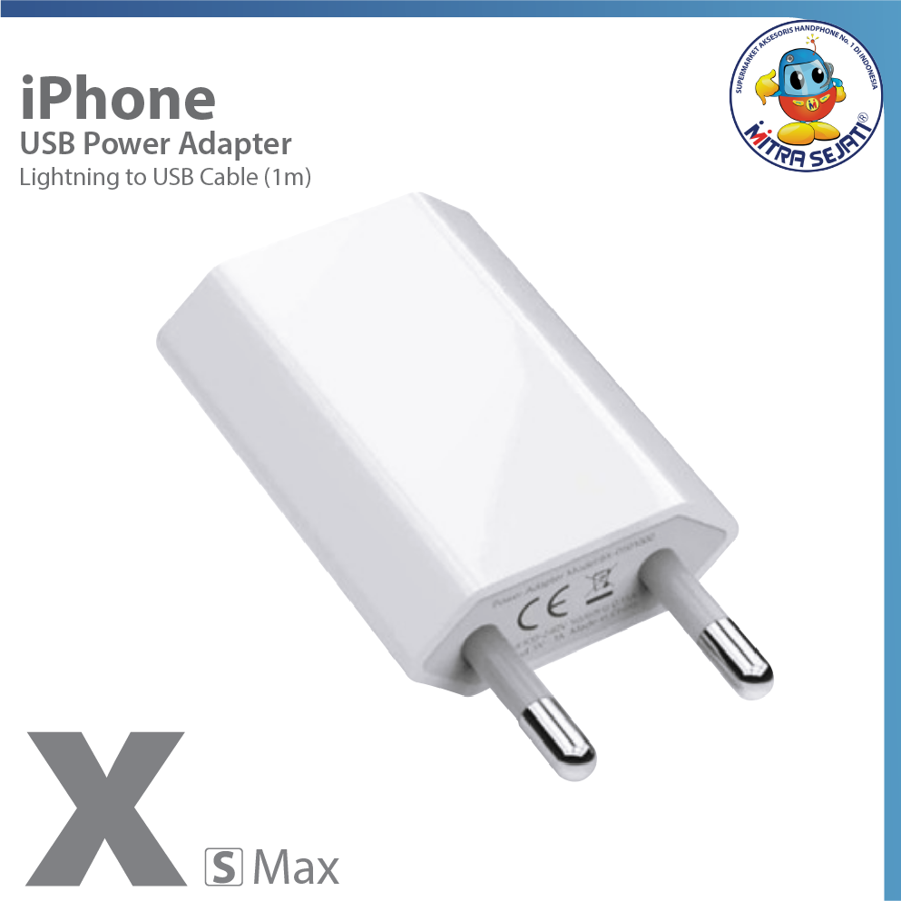 Charger iPhone Xs Max Branded Kabel 1M Lightning Kabel-ATCAIPXML1M