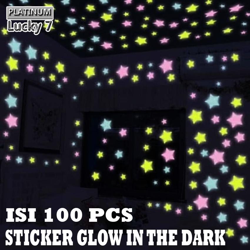 Review 100 Pcs 3d Plastik Fluoresen Bintang  Dekoratif 