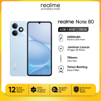realme Note 80 4GB+8GB*|128GB (Desain Tangguh | 6300mAh Baterai | Proteksi ArmorShell™ | Jaminan Lancar Hingga 48-bulan | IP54)