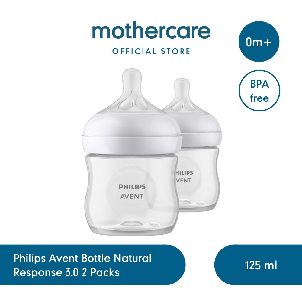 Philips Avent Bottle Natural 3.0 4Oz 125ml - Botol Susu Bayi | SCY900/02 | SCY900/01