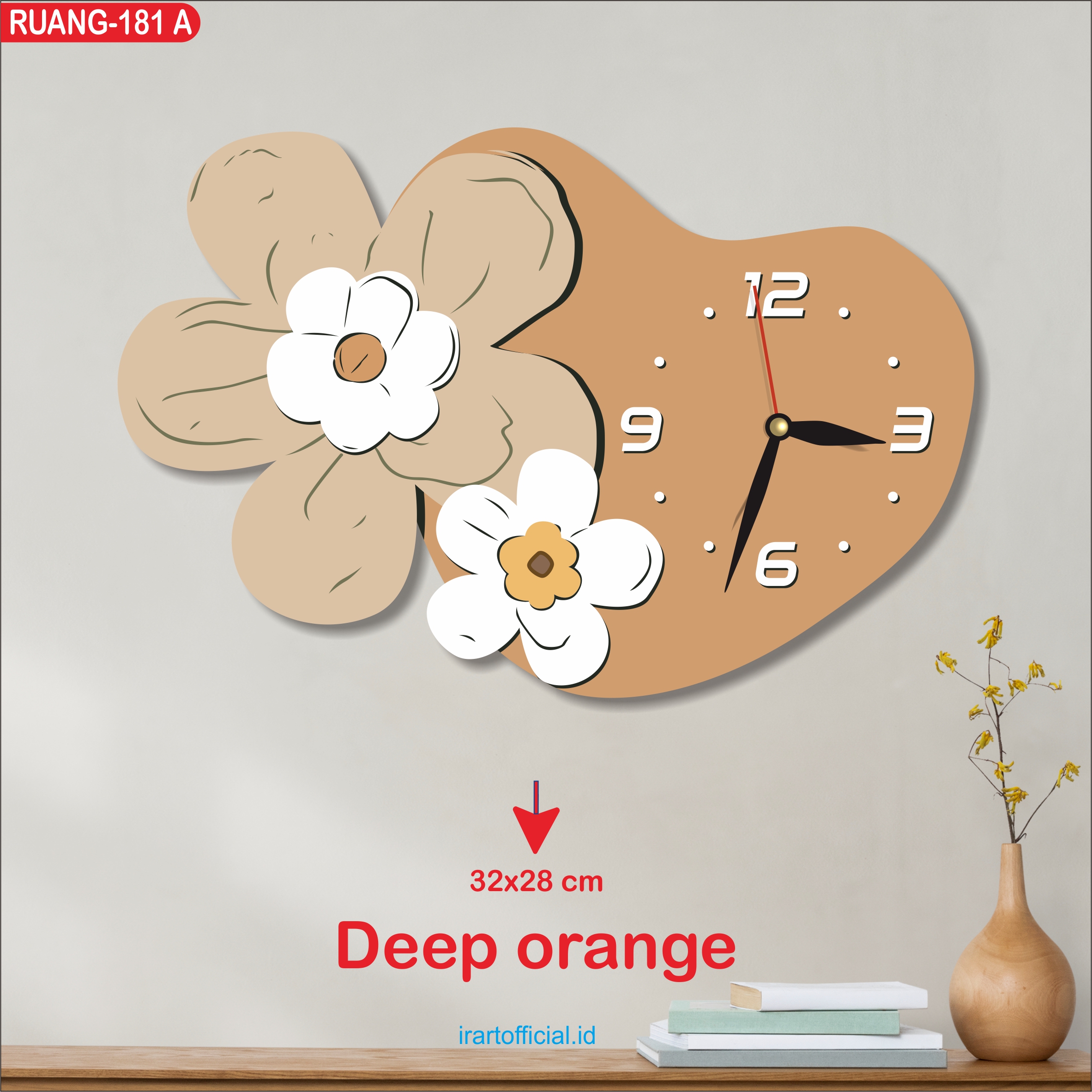 irart - 181A Jam Dinding aesthetic Ukir HOME Sweet Home Hiasan dinding Ruang tamu/ kamar tidur/Dll