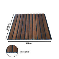 4 BATANG 290CM X 30CM Panel Kayu Wpc Indoor / Panel Dinding PVC / Kisi Kisi Kayu / Dinding Motif Kayu 3D