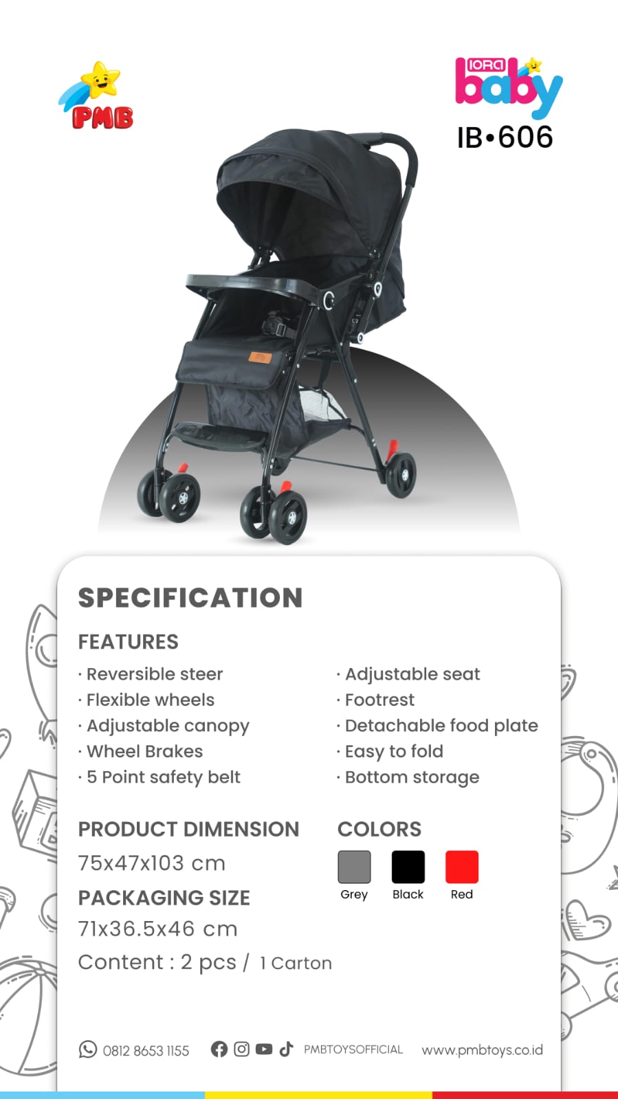 Baby Stroller Space Baby Pacific Original Kereta Dorong - SB 203