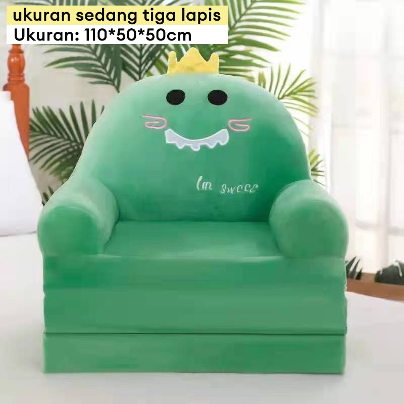 CUTEHOME Sofa Lipat Sofa Lipat Anak Sofa Kecil Kursi Anak Gaya Kartun Dapat Dilepas Dan Dicuci
