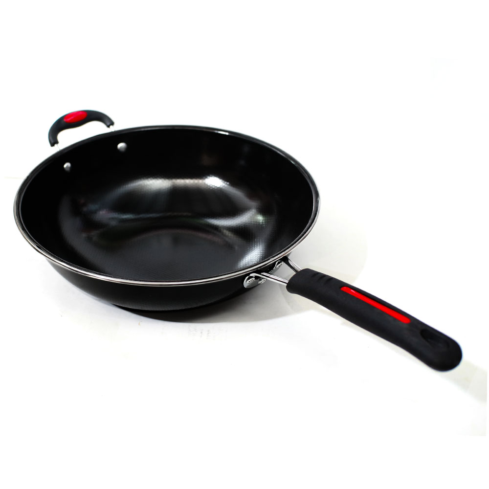 Wok esmaltado con tapa/Enamel Wok with Lid.