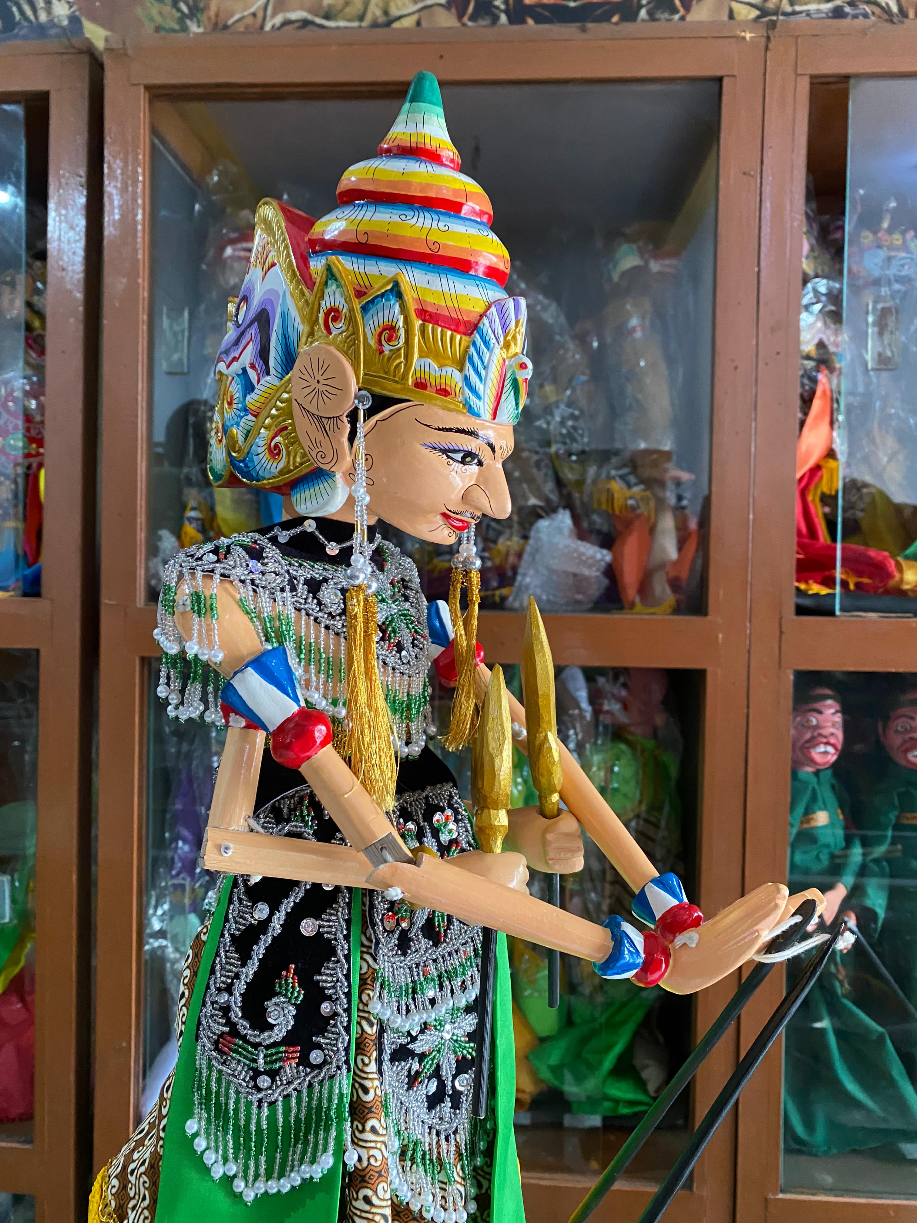 Wayang Golek Batara Guru Standar Dalang Pentas 80 cm | Handmade Kayu Berkualitas | Karya Seni Tradisional Indonesia