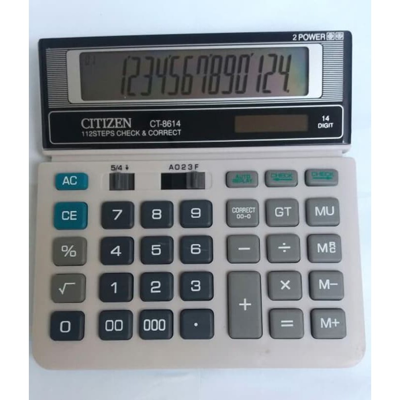 Citizen Kalkulator 14 Digit CT-8614 Kalkulator check and correct