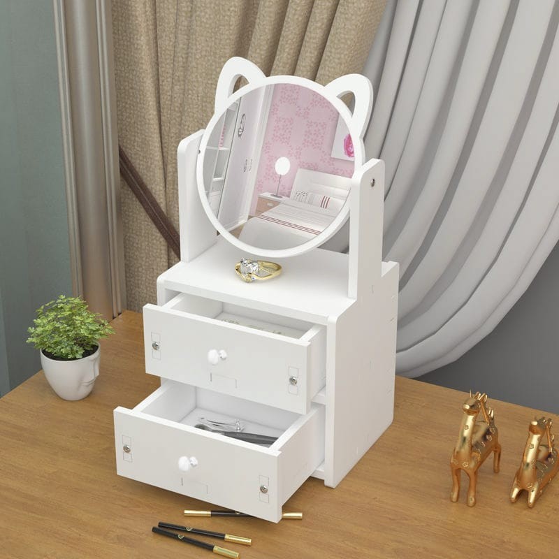 RAK KOSMETIK VINTAGE CERMIN STORAGE BOX kecantikan K956