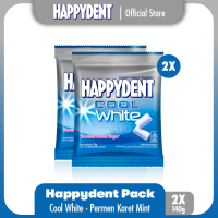 Happydent Cool White Pouch 70g - Permen Karet Rasa Mint (2 Packs)