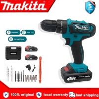 MAKlTA Mesin bor 2baterai cas bor listrik murah bor tangan baterai besi tembok Beton kayu Cordless Drill bor cas