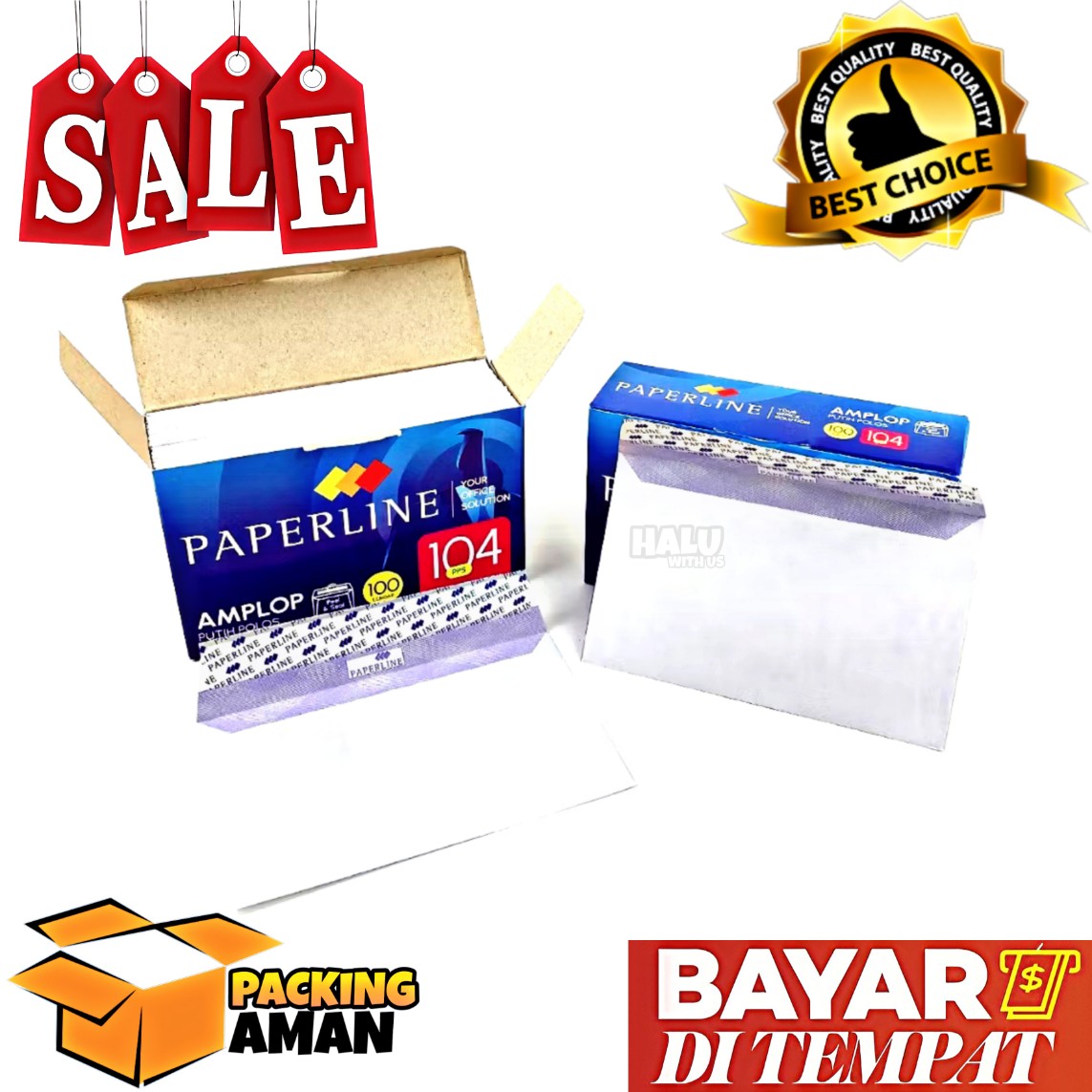 (BISA COD) PROMO 100 Pcs Amplop Paperline 95 X 152mm 80gsm White PPL EV 104 PPS