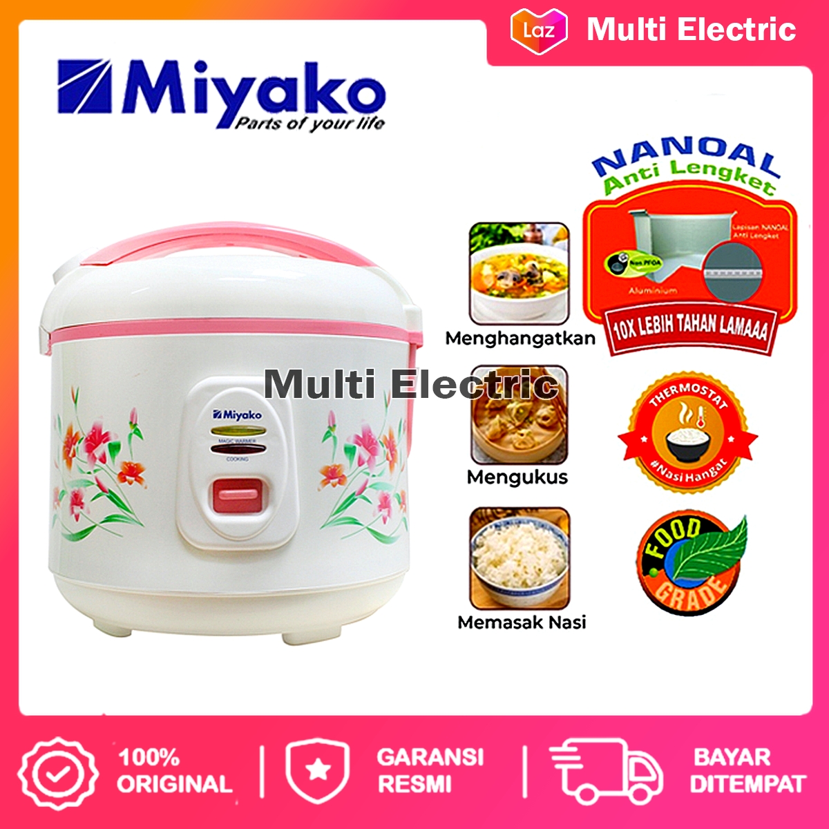 Miyako MCM 507 3in1 Mejikom / Rice Cooker / Magic Com / magiccom / magicom / megicom / mejikom 2 ...