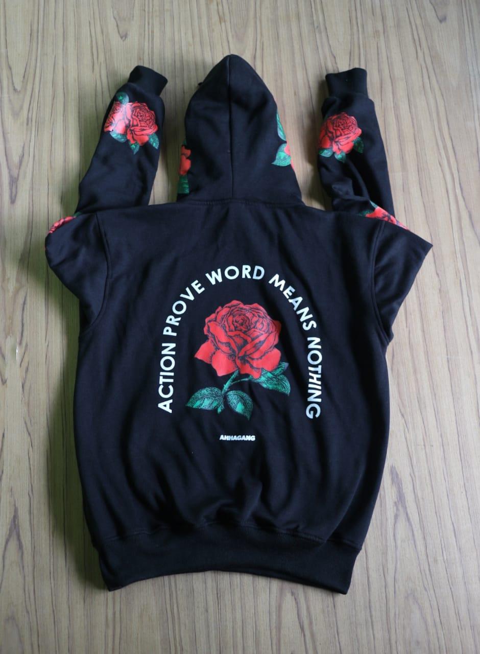 ahha hoodie rose