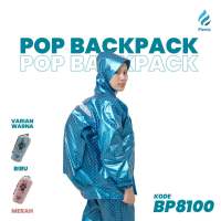PLEVIA - Jas Hujan Dewasa Pop BP 8100 /  Mantel Hujan Melindungi ransel / Rain Coat Set Jaket + Celana Tebal Pria Wanita