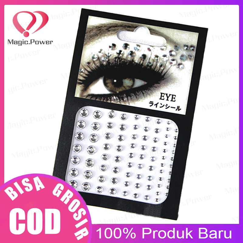 Stiker Mutiara Berlian Imitasi 3D Bahan Akrilik Warna-Warni Untuk Dekorasi Wajah Drop-shape Round Forehead Eyebrow Stick Face Jewelry