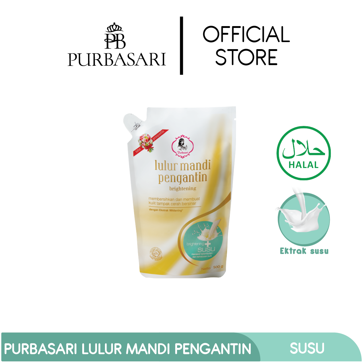 Purbasari Lulur Pengantin Susu Pouch 500g