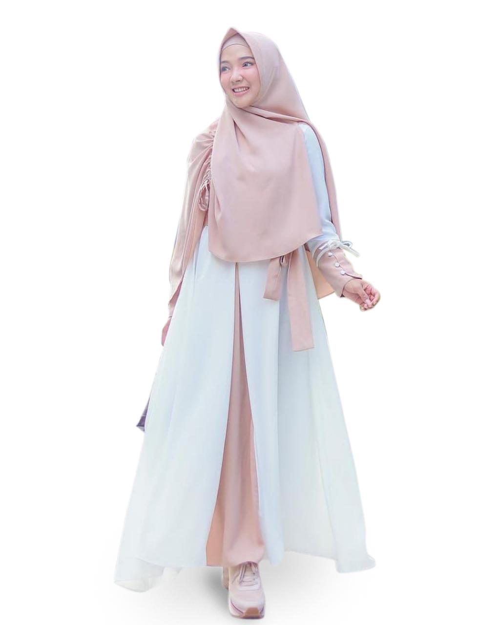 Baju Muslim Modern Gamis Mey Syari Wallycrepe (Free Hijab / Khimar ) Gamis Trendy Modern Wanita Baju Panjang Stelan Syar’i Polos Muslim Gaun Kerja Dress Pesta Murah Terbaru Pakaian Modis Simple Syari Couple Set Jumbo Casual Elegant 2019