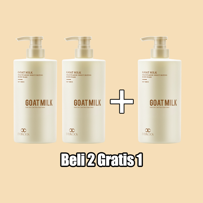 Body Wash Susu Kambing Niacinamide 800ml Pemutih badan permanen /Peremajaan Kulit /Sabun pemutih ...