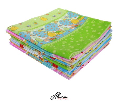 Bedong Bayi ( 12 PCS / 1 Lusin ) / Cotton Lembut / Size 90x90 * 90x110 * 90x120 / Real Picture